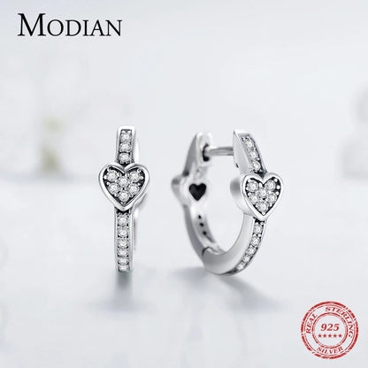 925 Sterling Silver Hearts Jewelry Sets Luxury Ring Earrings