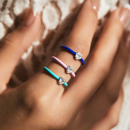 colorful rings and earrings in 925 sterling silver