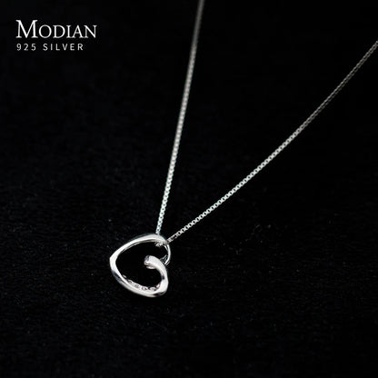 925 Sterling Silver Heart Necklace Pendant Jewelry