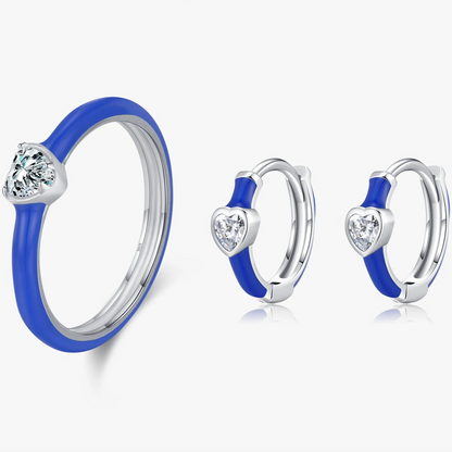 colorful rings and earrings in 925 sterling silver