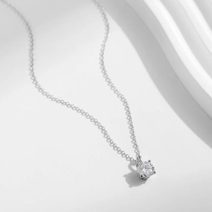 Diamond Pendant Necklace for Women in 925 Sterling Silver