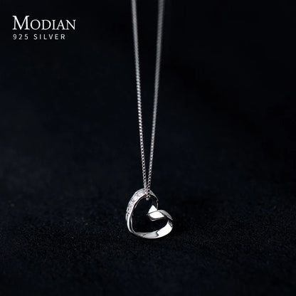 925 Sterling Silver Heart Necklace Pendant Jewelry