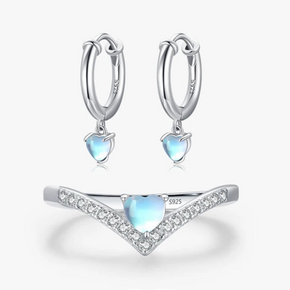 925 STERLING SILVER RING AND EARRING SET