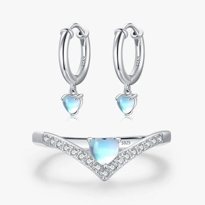 925 STERLING SILVER RING AND EARRING SET