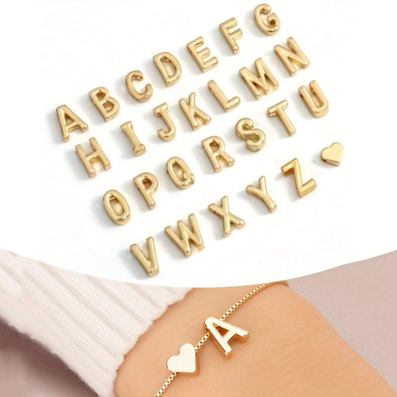 heart alphabet bracelet