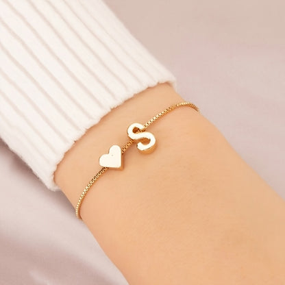 heart alphabet bracelet